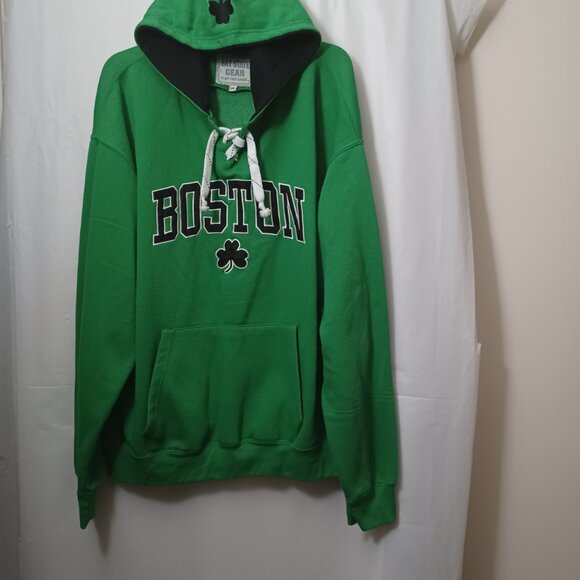 BAY STATE GEAR BOSTON SHAMROCK EMBROIDERED SWEATSHIRT HOODIE MEN'S SIZE 2XL - Picture 10 of 12